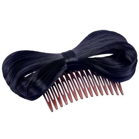 Bow Hair Extension Bowknot Brown Comb Clip Fashion Hairpiece Party