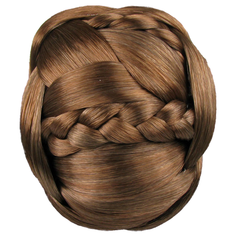 Jessica Simpson Hairdo Braided Chignon Clip In Bun Hair Ginger Brown