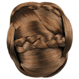Jessica Simpson Hairdo Braided Chignon Clip In Bun Hair Ginger Brown